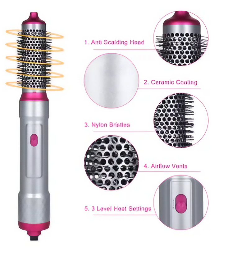 5-in-1 Luxe Hot hair Brush